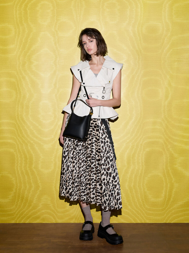 Edna Bucket Bag, Black, hi-res