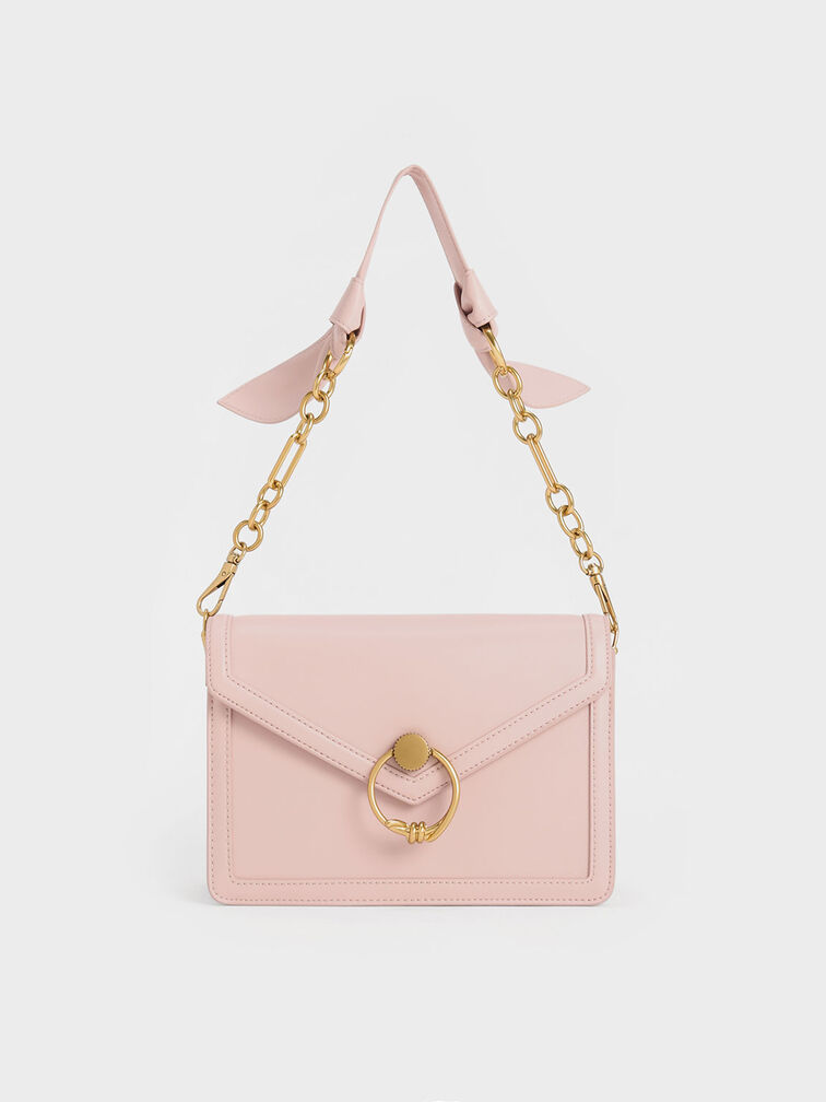 Joelle Envelope Shoulder Bag, Light Pink, hi-res