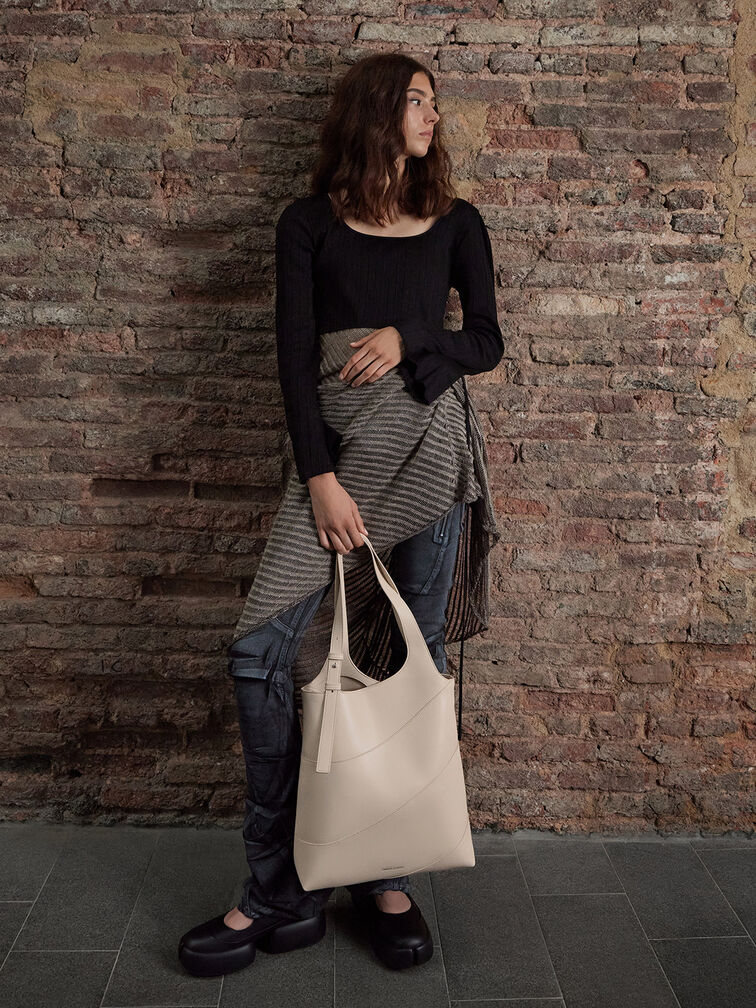 Trin Tote Bag, Oat, hi-res