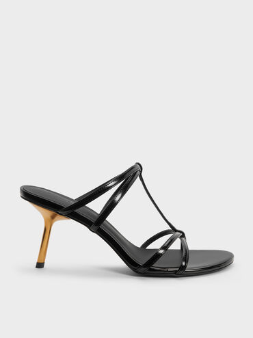 Crossover T-Bar Strappy Mules, Black Box, hi-res