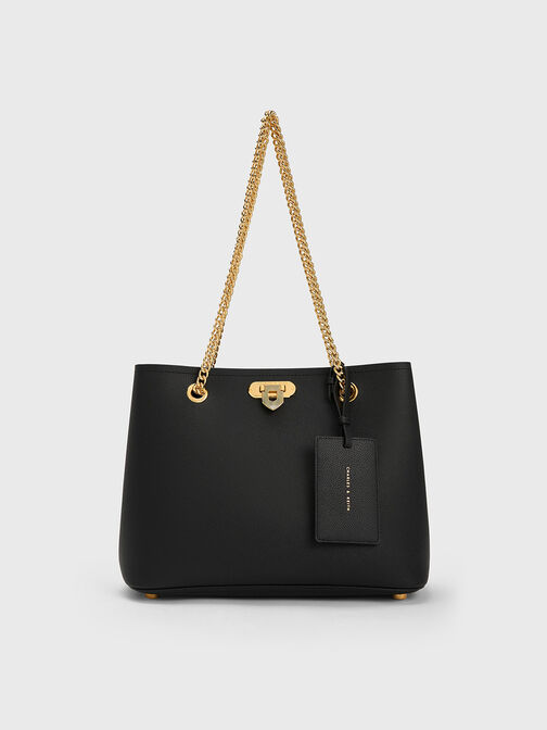 Alcott Tote Bag, Black, hi-res