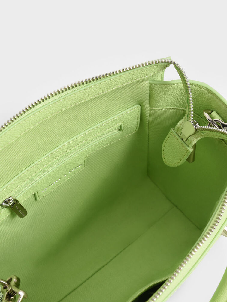 Harper Double Handle Trapeze Tote Bag, Mint Green, hi-res