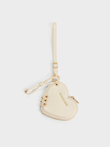 Rey Heart Charm, Cream, hi-res