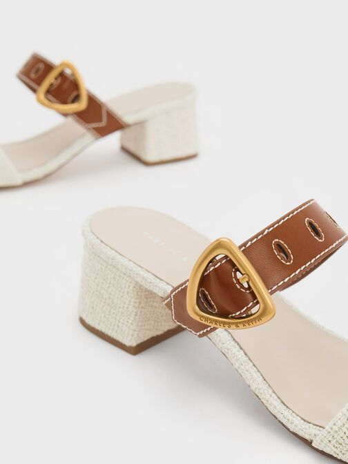 Sepphe Tweed Metallic Buckle Heeled Mules, Multi, hi-res