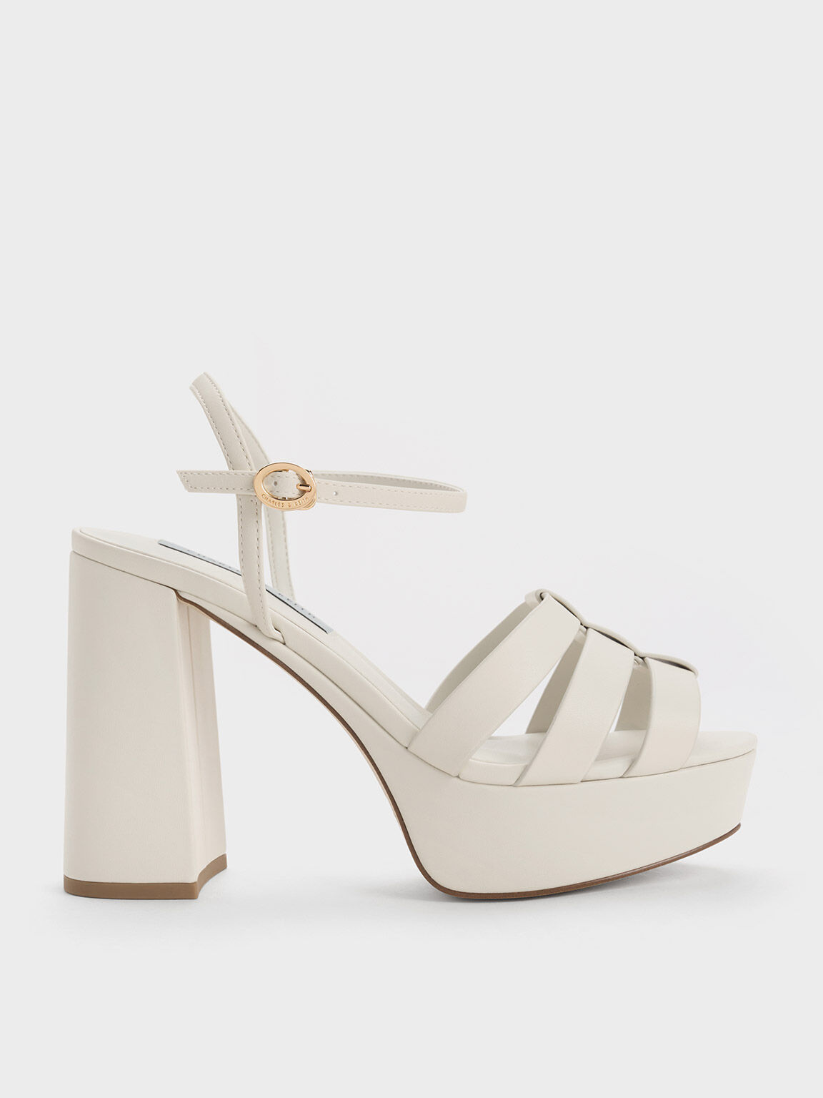 Gladiator Platform Sandals, Chalk, hi-res