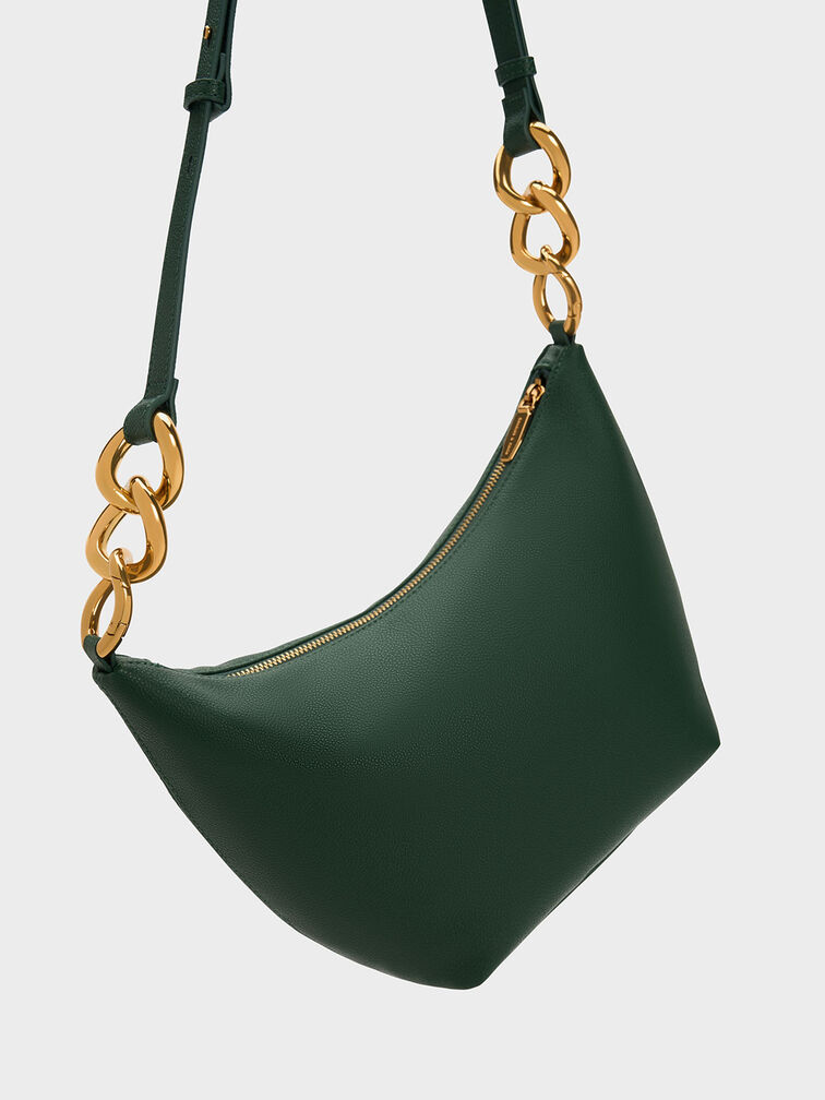 Cayce Hobo Bag, Dark Green, hi-res