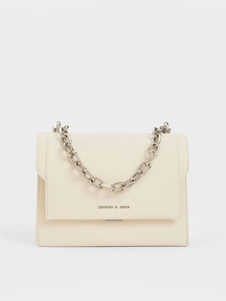 Brennan Chain Handle Crossbody Bag, Cream, hi-res