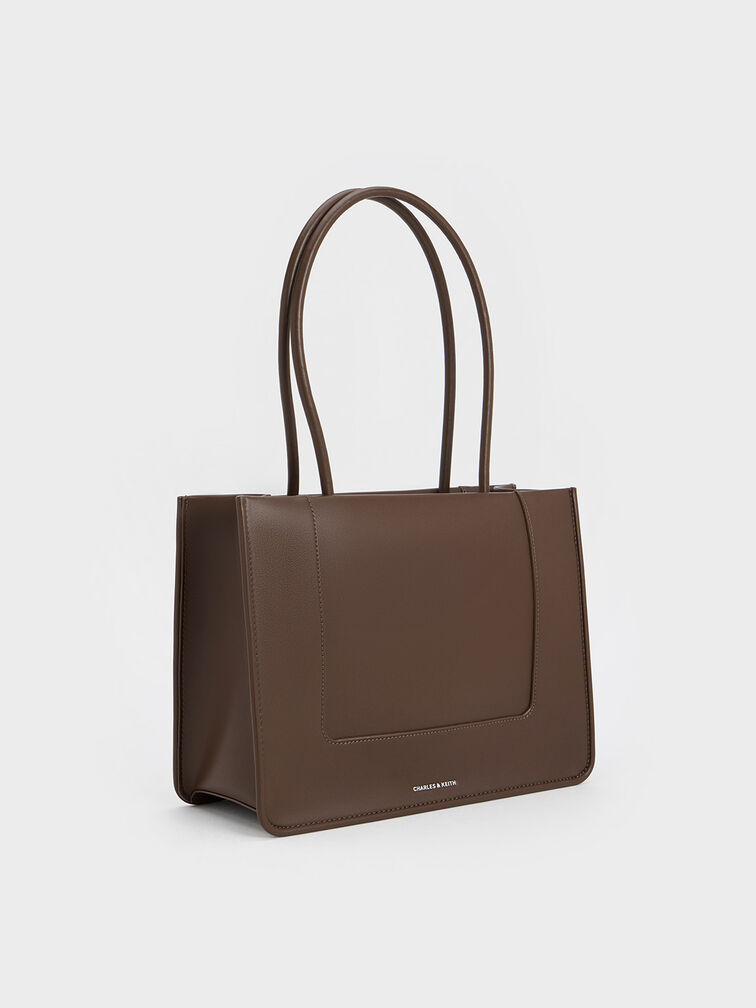 Daylla Tote Bag, Dark Brown, hi-res