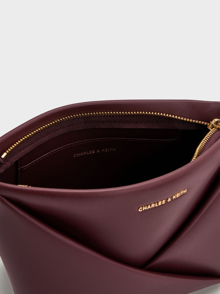 Midori Geometric Crossbody Bag, Wineberry Red, hi-res