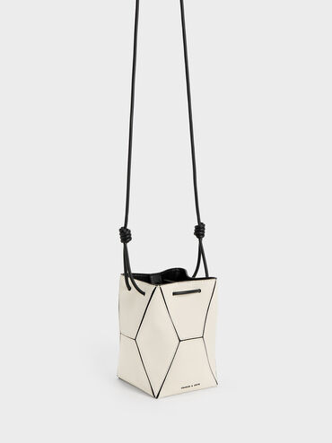 Nasrin Contrast-Trim Panelled Bucket Bag, Multi, hi-res