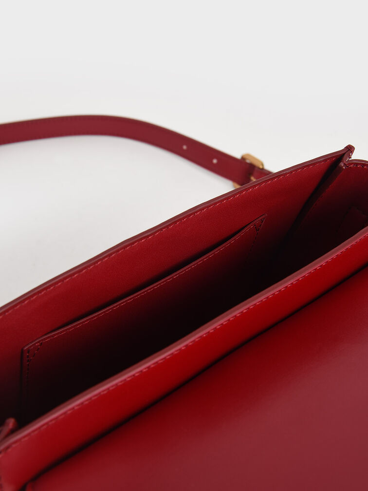 Gabine Saddle Bag, Red, hi-res