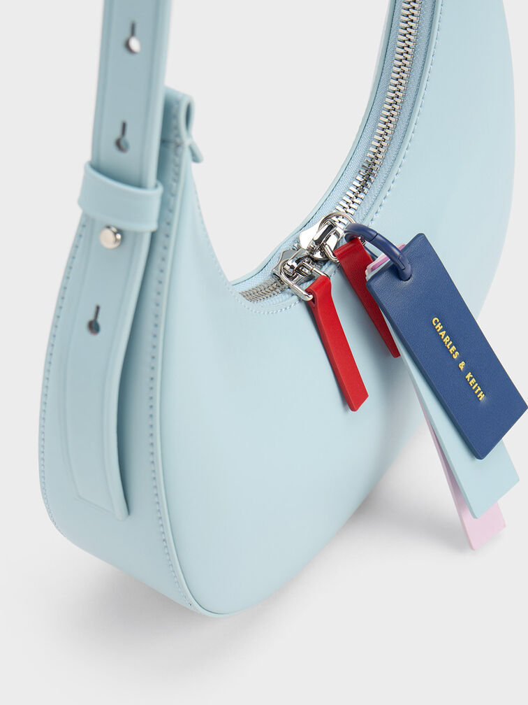 Carey Crescent Hobo Bag, Blue, hi-res