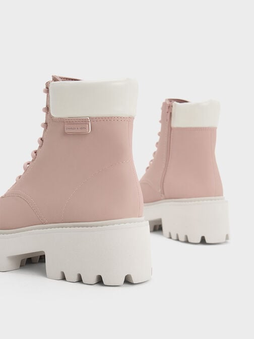 Ripley Ridged Sole Ankle Boots, Blush, hi-res