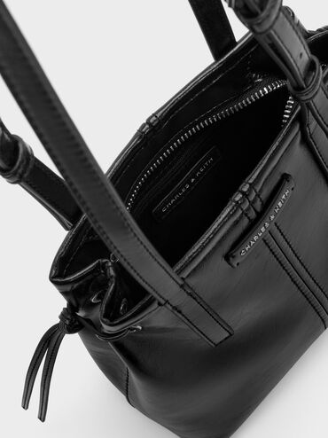 Noane Elongated-Handle Tote Bag, Noir, hi-res