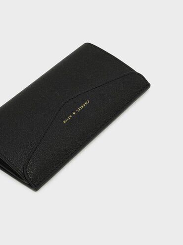 Envelope Long Wallet, Black, hi-res