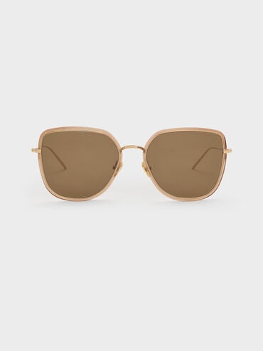 Lisbeth Butterfly Sunglasses, Chestnut Brown, hi-res