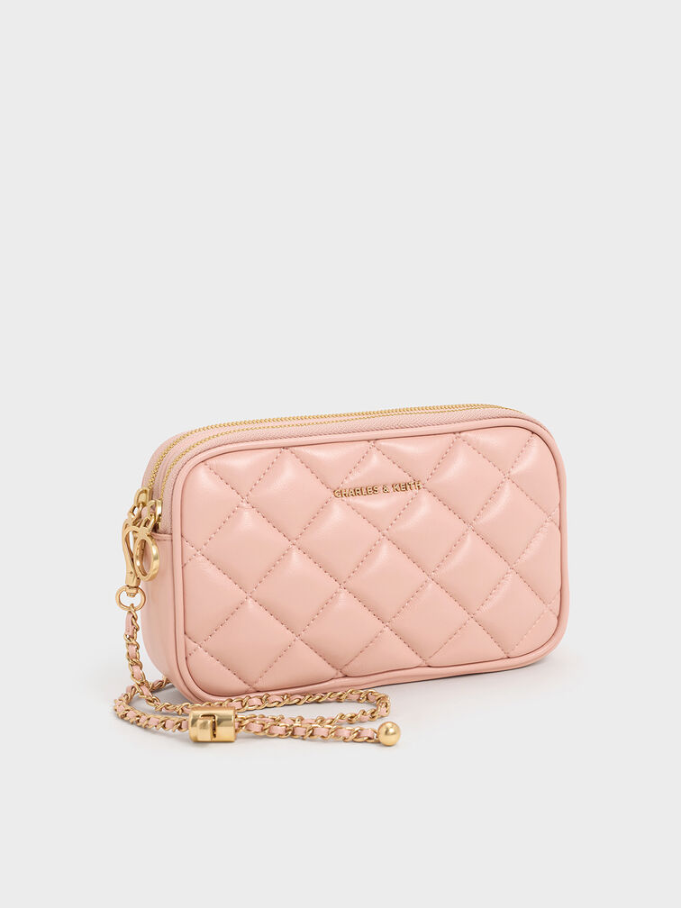 Mini Apfra Quilted Crossbody Bag, Light Pink, hi-res