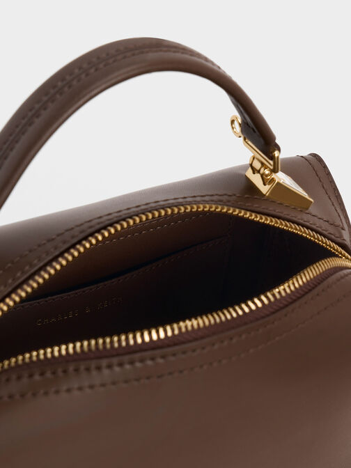 Austen Top Handle Bag, Dark Brown, hi-res