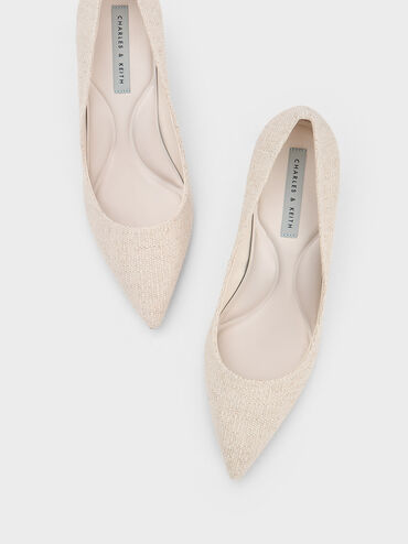 Emmy Pointed-Toe Pumps, Beige, hi-res