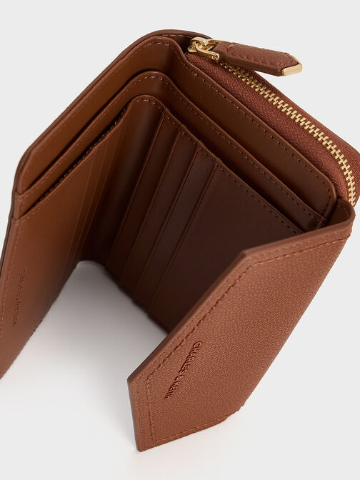 Stitch Trim Envelope Wallet, Chocolate, hi-res