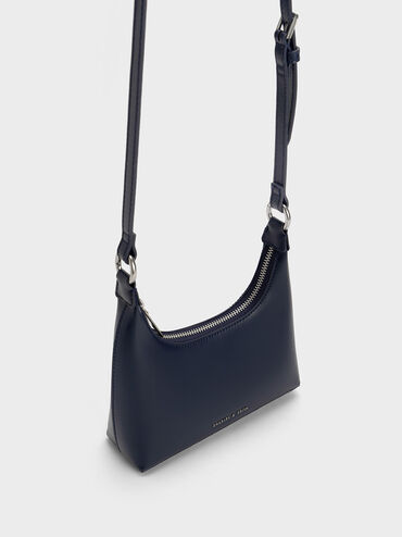 Koi Chain Handle Shoulder Bag, Navy, hi-res