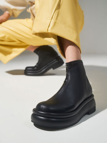 Nola Slip-On Ankle Boots​, Black, hi-res