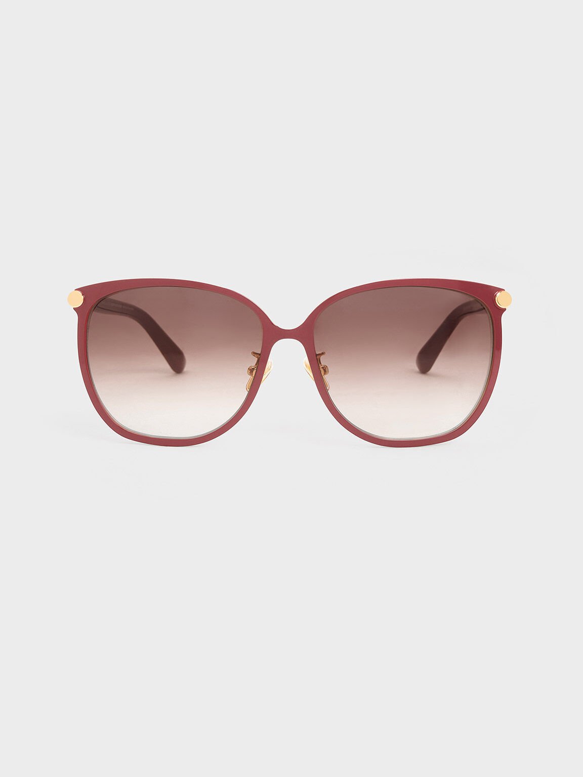 Brick Ophelia Oversized Square Sunglasses CHARLES KEITH IN