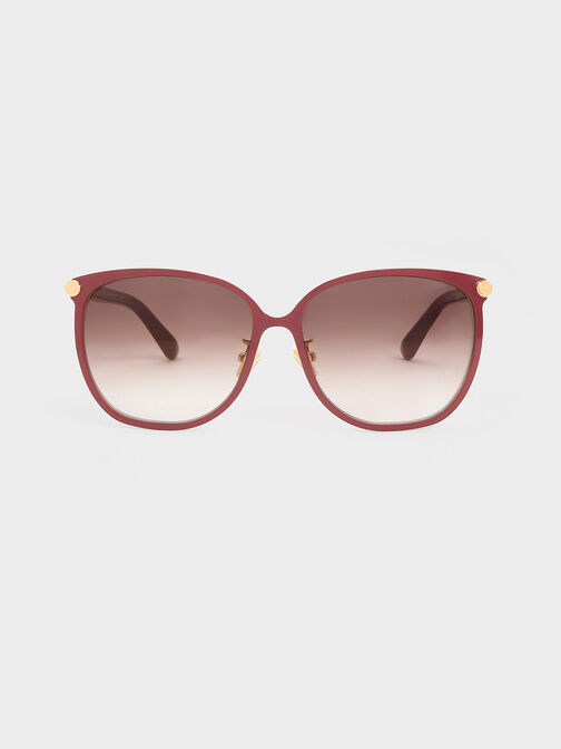 Ophelia Oversized Square Sunglasses, Brick, hi-res