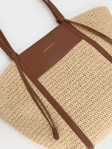 Shalia Raffia Tote Bag, Natural Raffia, hi-res