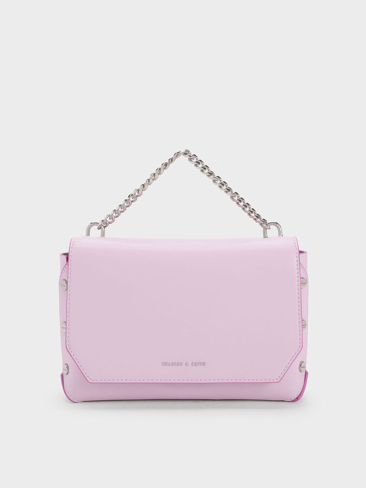 Screw Motif Front Flap Bag, Lilac, hi-res