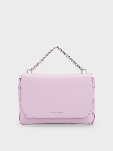 Screw Motif Front Flap Bag, Lilac, hi-res