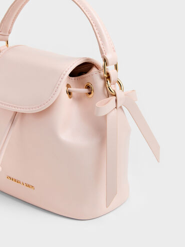 Dalia Bow Top Handle Bag, Soft Pink, hi-res