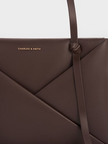 Midori Geometric Tote Bag, Espresso Brown, hi-res