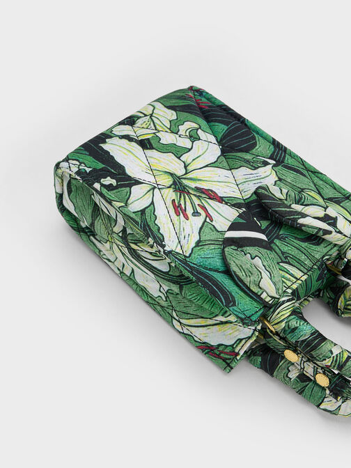 Botanical Print Fabric Tote Bag, Green, hi-res