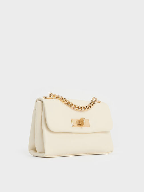 Mini Kerry Chain-Handle Crossbody Bag, Cream, hi-res