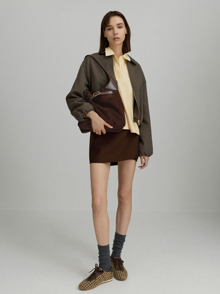 Victoria Belted Hobo Bag, Espresso Brown, hi-res