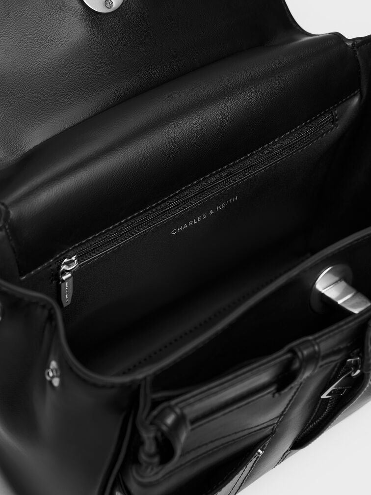 Arita Jeans Top Handle Bag, Noir, hi-res