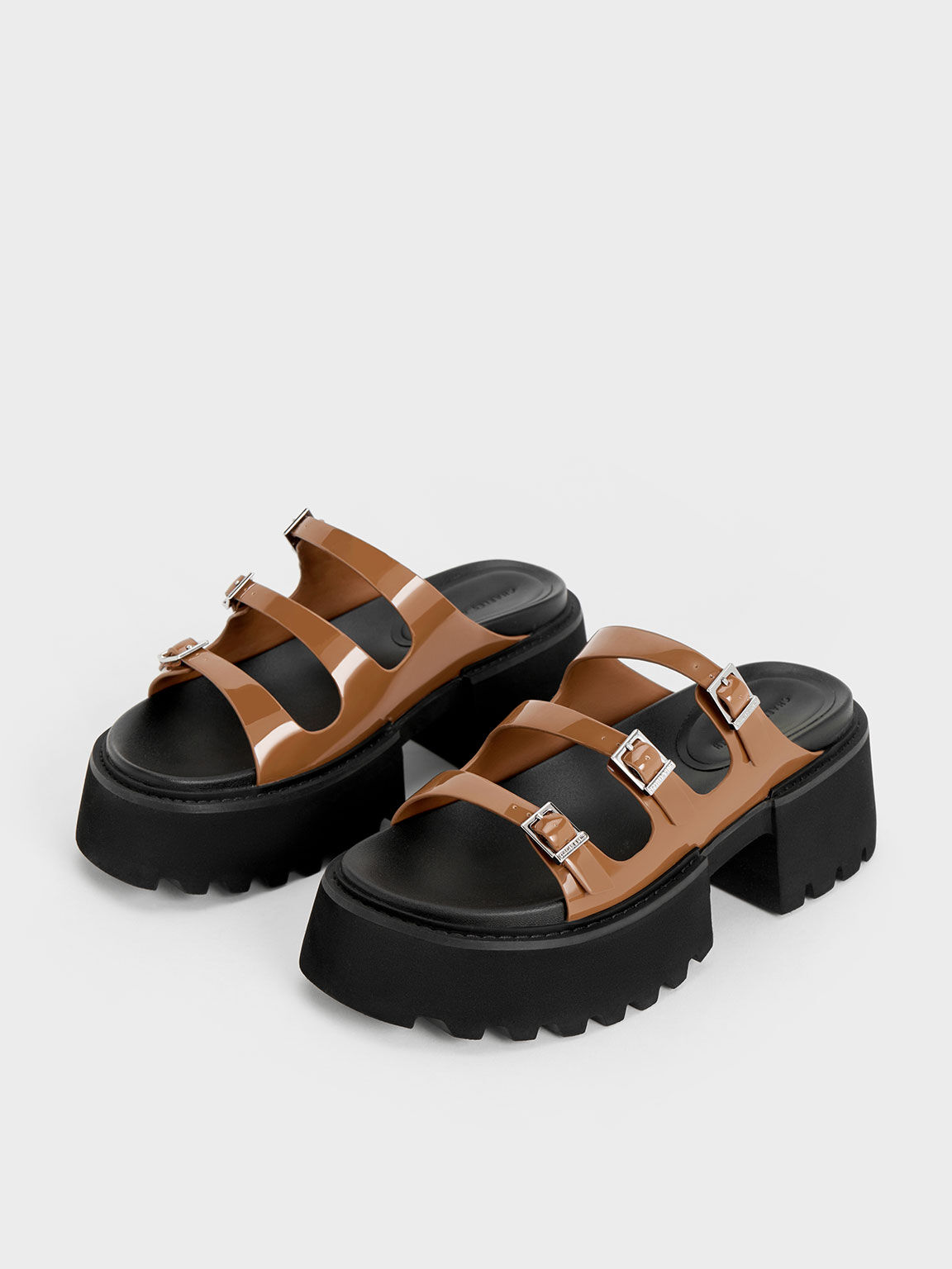 3 strap outlet platform sandals