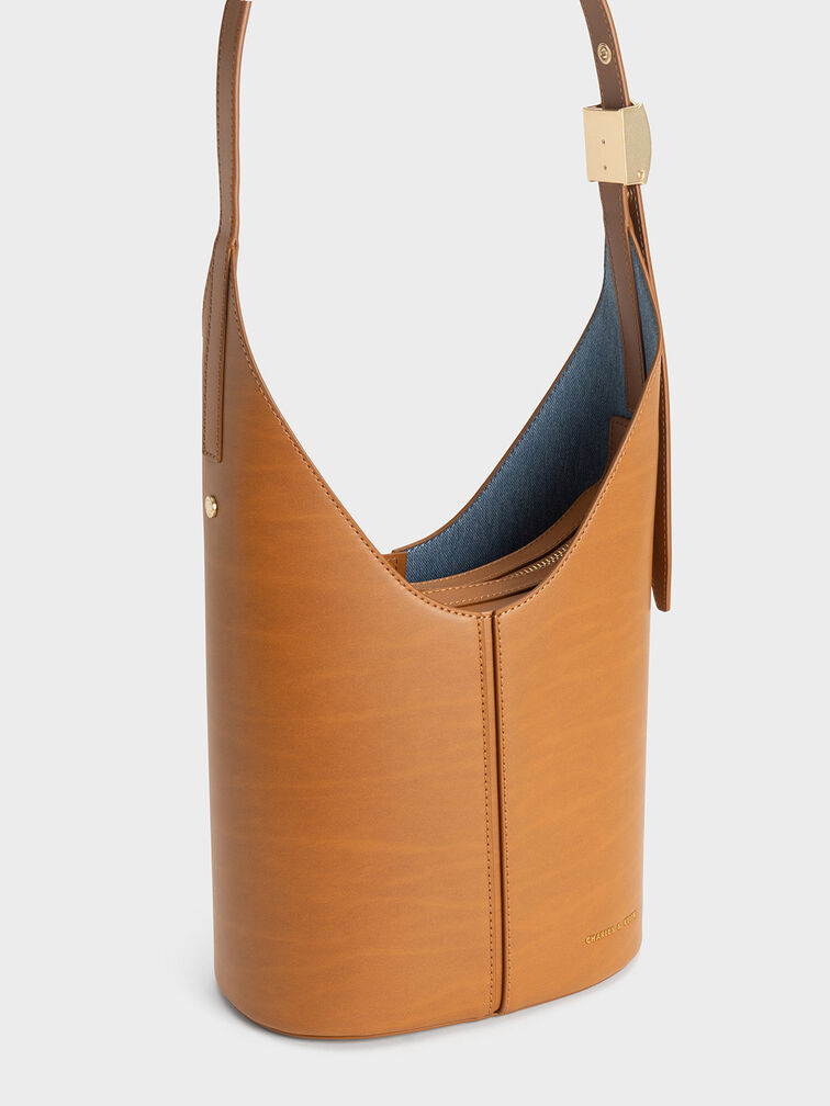 Altea Large Bucket Bag, Cognac, hi-res