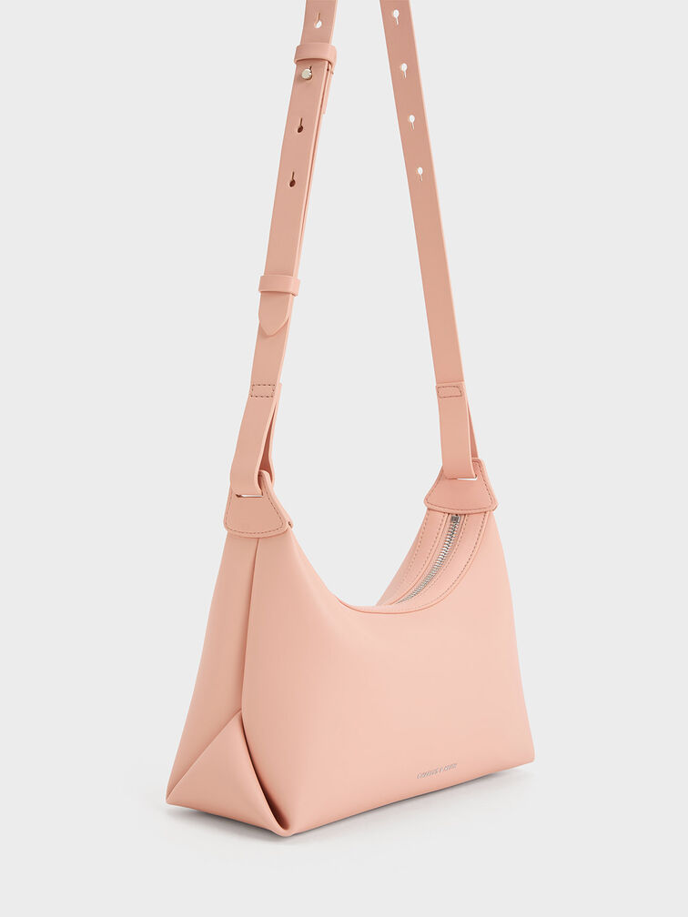 Aurelie Trapeze Hobo Bag, Pink, hi-res