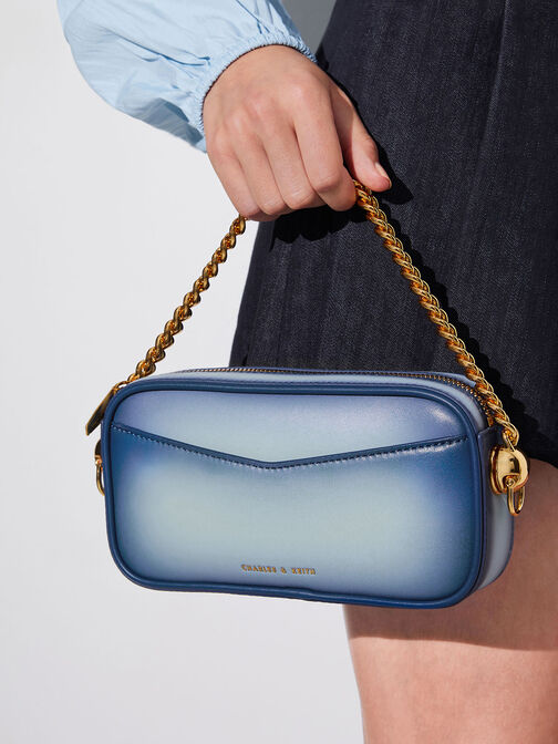 Cayce Ombre Boxy Crossbody Bag, Navy, hi-res