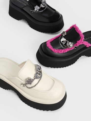 Lotso Embellished Platform Mules, Chalk, hi-res