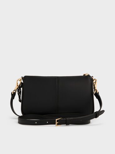 Addison Knotted-Rope Shoulder Bag, Black, hi-res