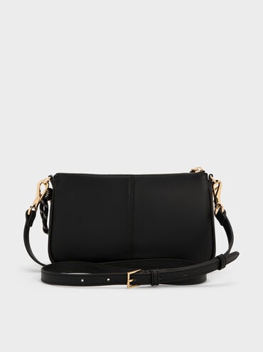 Addison Knotted-Rope Shoulder Bag, Black, hi-res