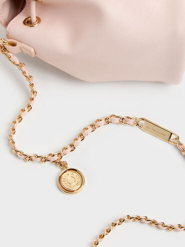 Dalia Bow Top Handle Bag, Soft Pink, hi-res