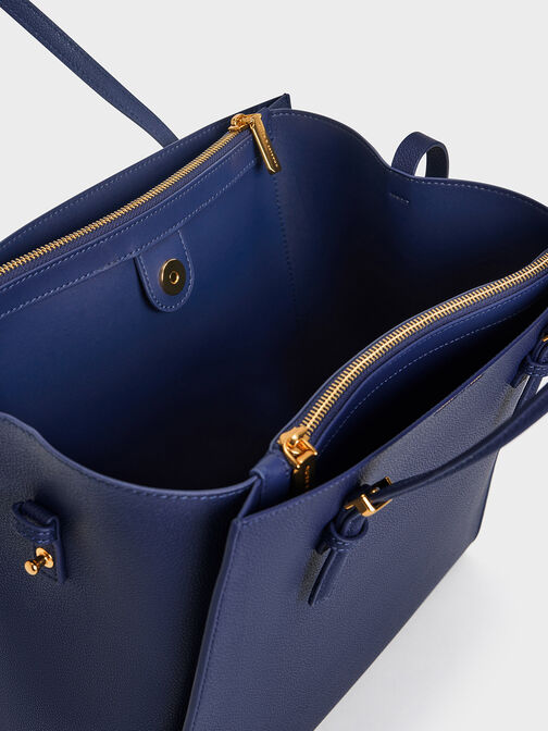 Double Handle Tote Bag, Navy, hi-res