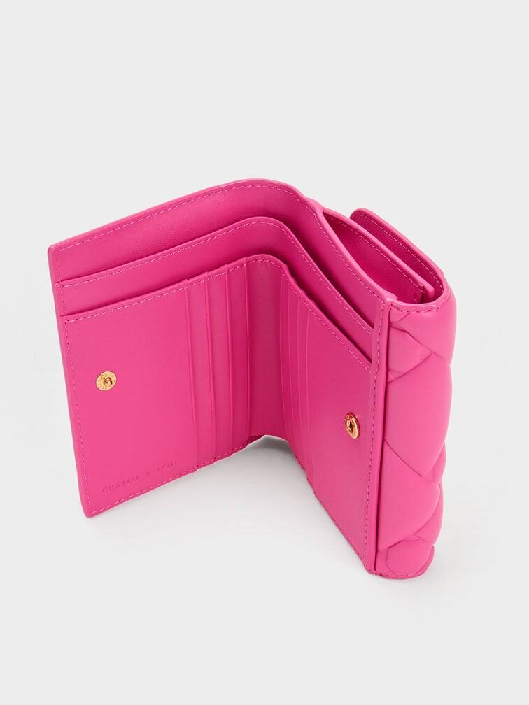 Tillie Quilted Wallet, Fuchsia, hi-res
