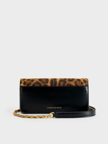 Cesia Leopard-Print Wallet On Chain, Multi, hi-res