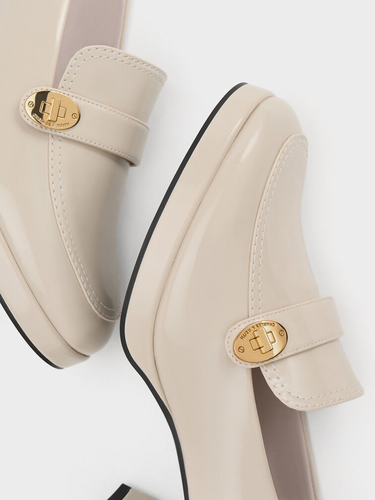 Hettie Metallic Accent Loafer Pumps, Chalk, hi-res