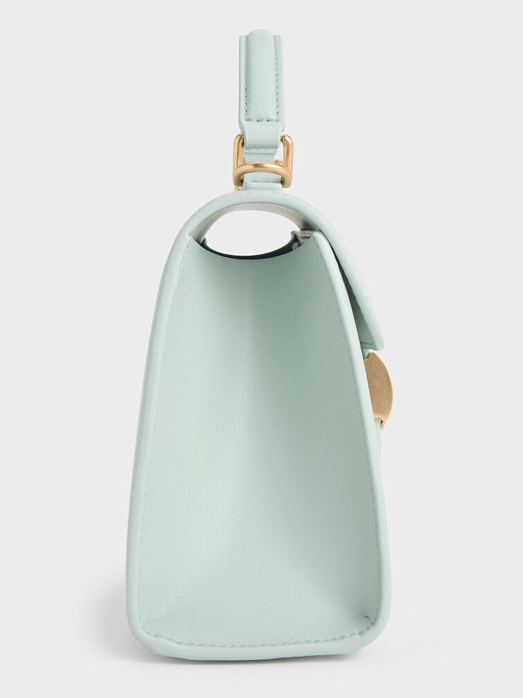 Violetta Trapeze Top Handle Bag, Sage Green, hi-res